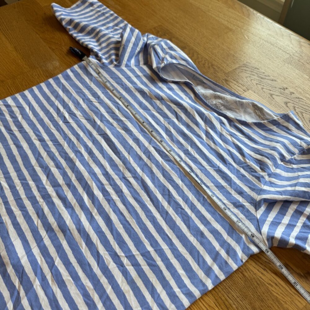 Hiho Striped Dress Nautical Blue White Size Large - Picture 7 of 8